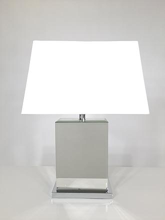 Mirrored Rectangular Table Lamp