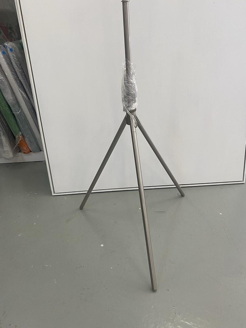 Silver Floor Lamp w/Tripod Legs